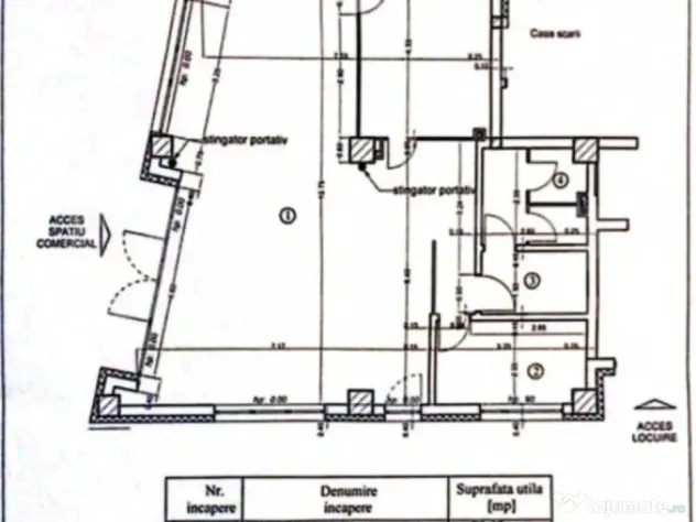 Spațiu comercial de închiriat, 96 mp, zona Gării