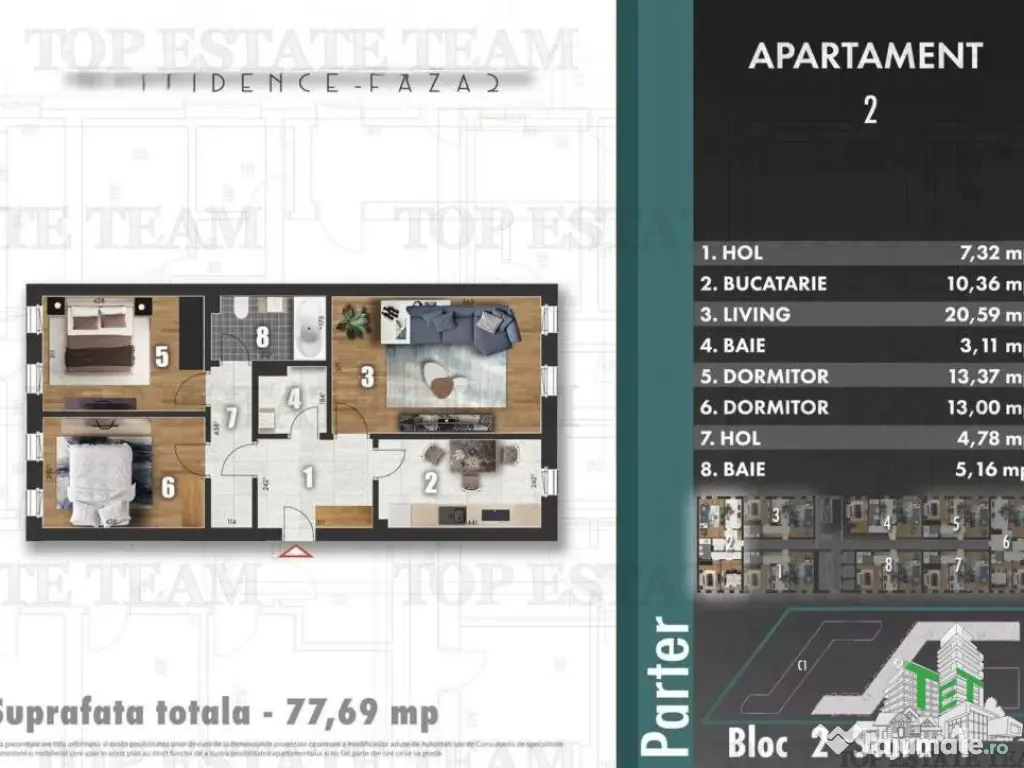 Reduceri! Apartament 3 camere bloc nou Berceni/Parc Tudor Ar