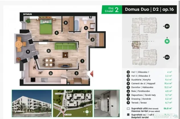 Apartament 2 camere – confort, lumină și eficiență în - Sfantu Gheorghe (Covasna)