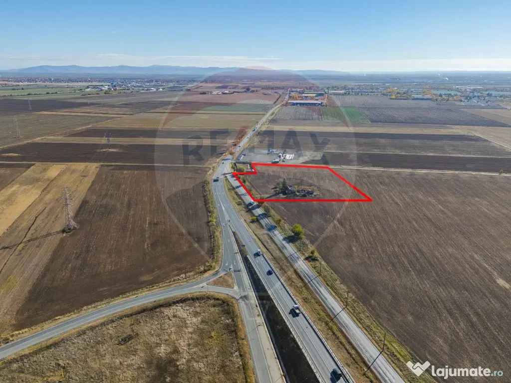 Teren intravilan 13.482 mp pe Centura Nord Arad, front 188 m