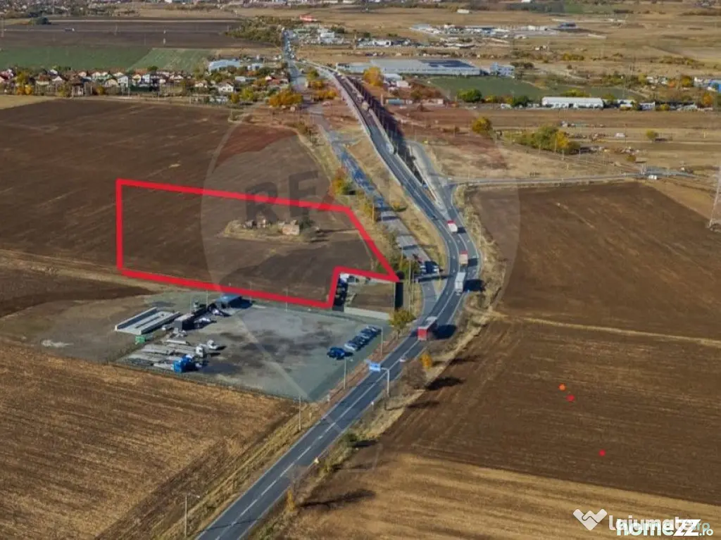 Teren intravilan 13.482 mp pe Centura Nord Arad, front 188 m