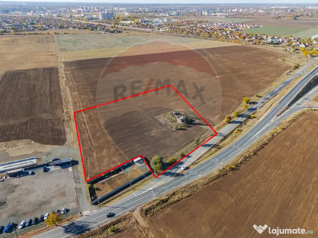 Teren intravilan 13.482 mp pe Centura Nord Arad, front 188 m