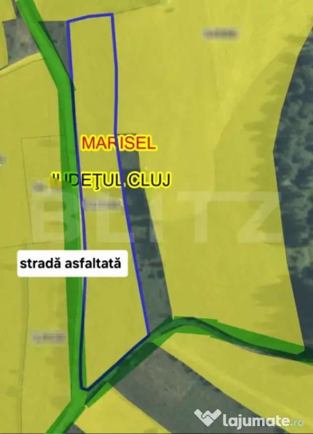Teren parcelabil, front la strada, 5446mp, utilitati in zona
