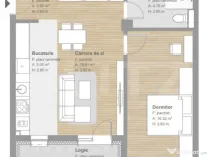 Apartament finisat, 56 mp, tva inclus, ansamblu nou, zona Ti