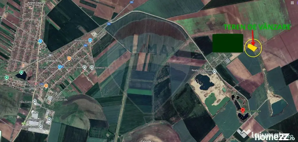 Teren agricol 14,200mp zona fermei din Zimandu Nou