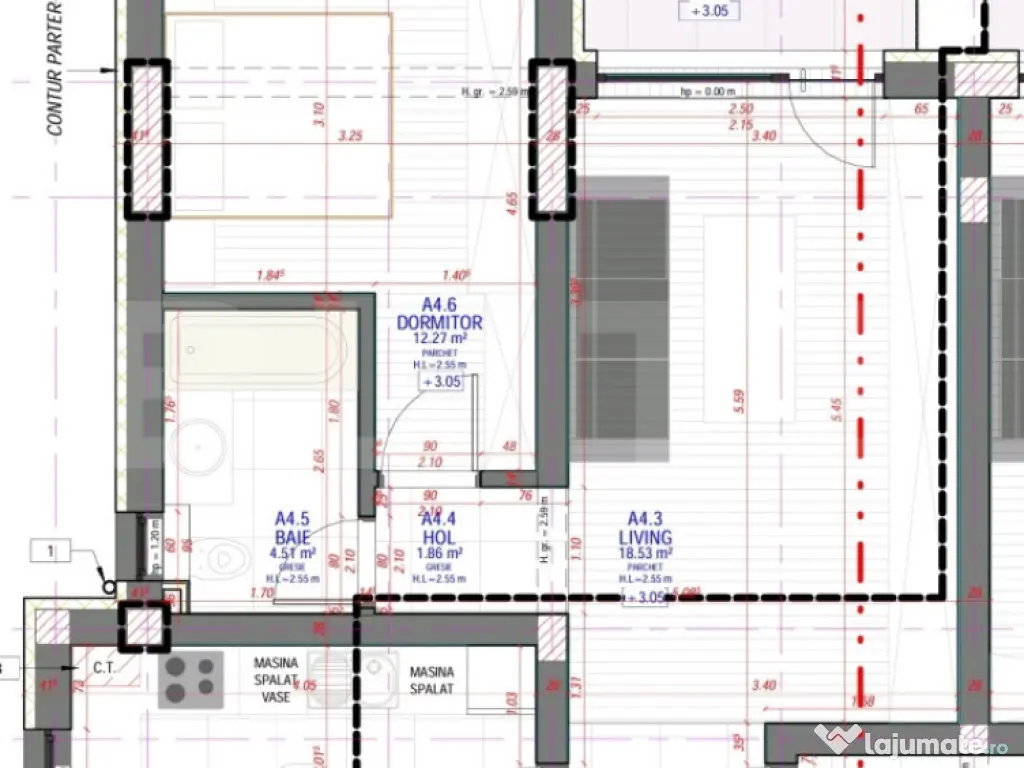Apartament 2 camere, 47.63 mp, zona Mehala