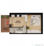 Apartament modern 2 camere cu terasă | Ultracentral - EAS R