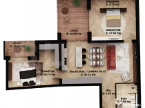 Apartament cu 3 camere în EAS Residence | 2 logii