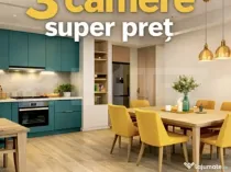 Apartament cu 3 camere, 70 mp utili + Terasa 30 mp, Giroc