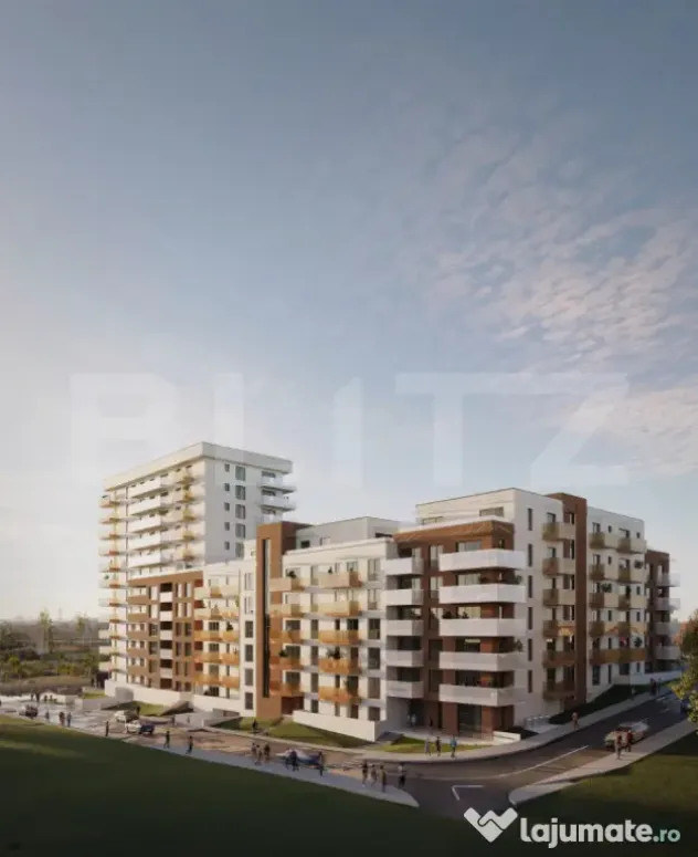 Apartament 2 Camere, 54 mp, 2 Balcoane, Imobil nZEB, Dambu R