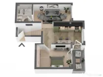 Comision 0! Apartament semifinisat, cu 2 camere, 44mp, balco