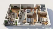3 camere cu 2 parcari in Pipera langa Porsche Center 