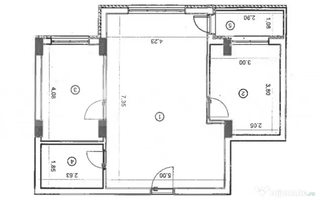 Apartament cu CF, 3 camere, 63 mp, zona Vivo Mall