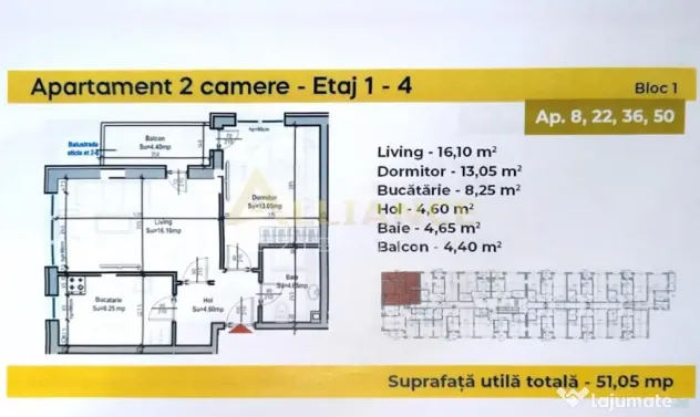 #SECTOR 4 | Apartament cu 2 camere | decomandat - STB 241 -