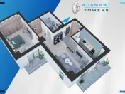 ADAMANT TOWERS | 2 camere | decomandat, 72.3mp | Nicolina – Iasi 