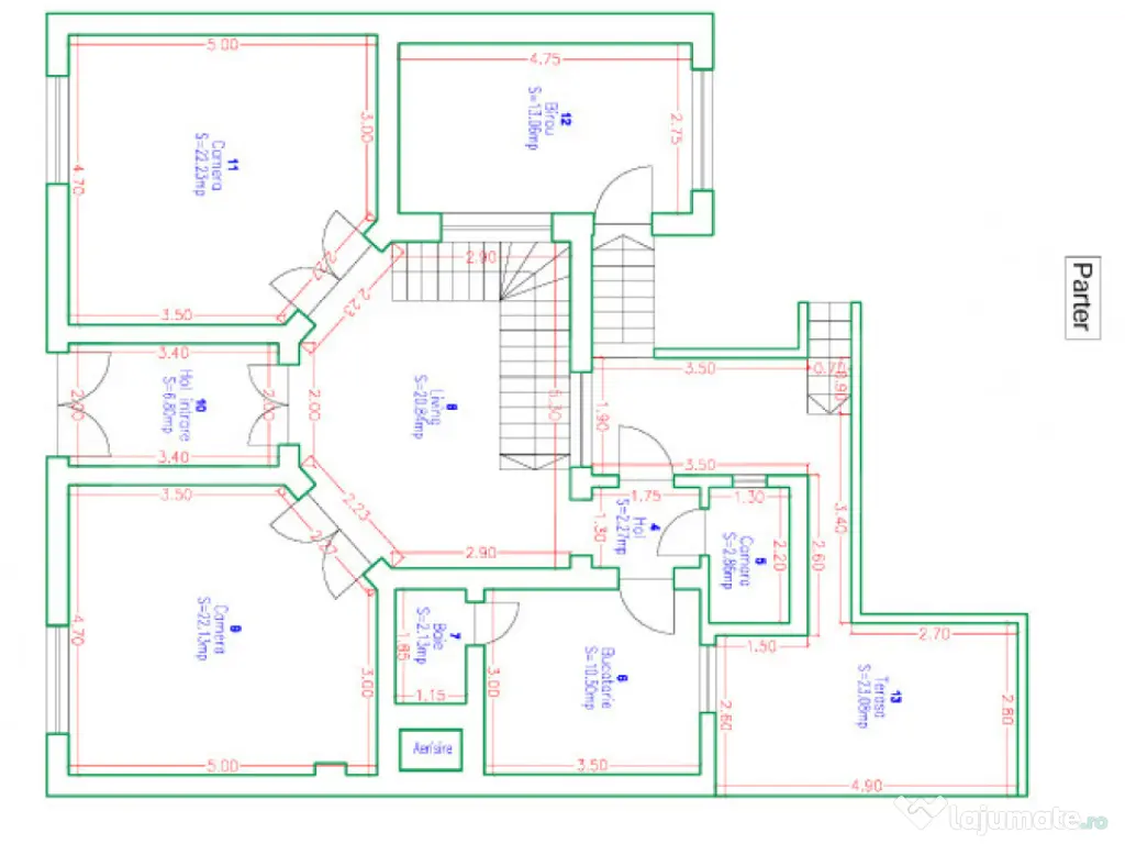 Vilă de închiriat, 185.56 mp, zona Central