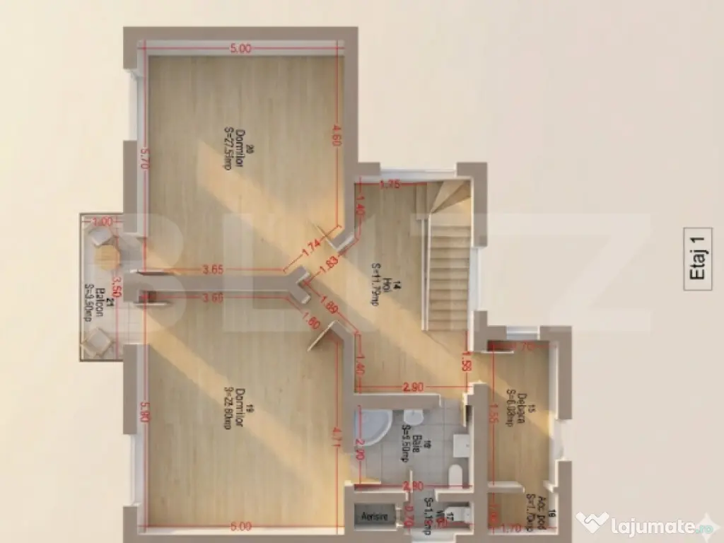 Vilă de închiriat, 185.56 mp, zona Central