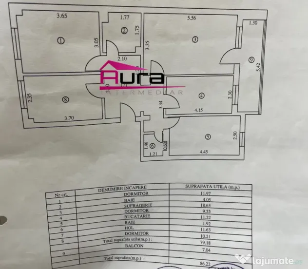 Apartament 4 camere Str.Babadag