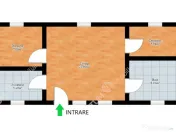 Apartament cu 3 camere decomandate la casa cu curte zona Tre 