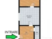 Casa cu 2 camere si gradina 600 mp in Sibiu zona Turnisor 