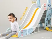 Ansamblu de joaca Kinderplay Astronaut, 5 in 1, tobogan, leagan, Blue 