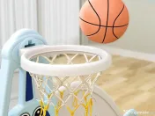 Ansamblu de joaca Kinderplay Astronaut, 5 in 1, tobogan, leagan, Blue 