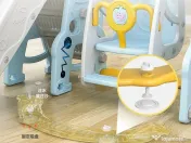 Ansamblu de joaca Kinderplay Astronaut, 5 in 1, tobogan, leagan, Blue 