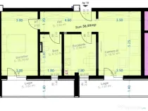 Apartament 2 Camere, 57mp | Zona Aradului | Etaj 1