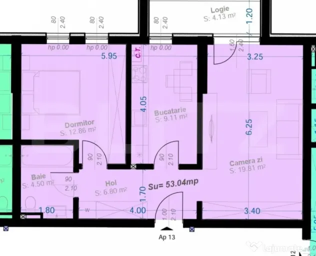 Apartament 2 Camere, 53mp | Zona Aradului | Etaj 1