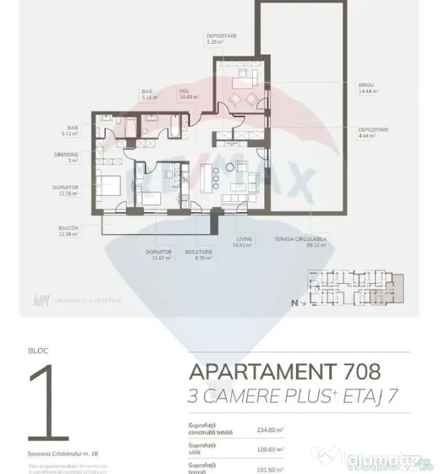 Penthouse 4 camere cu terasa 90 mp | Welmont by ROKMAN - Brasov (Brasov)