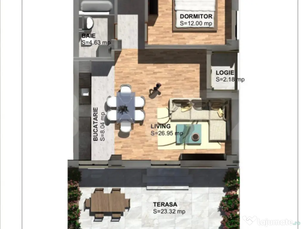 Apartament 2 camere, 55 mp, zona Torontalului