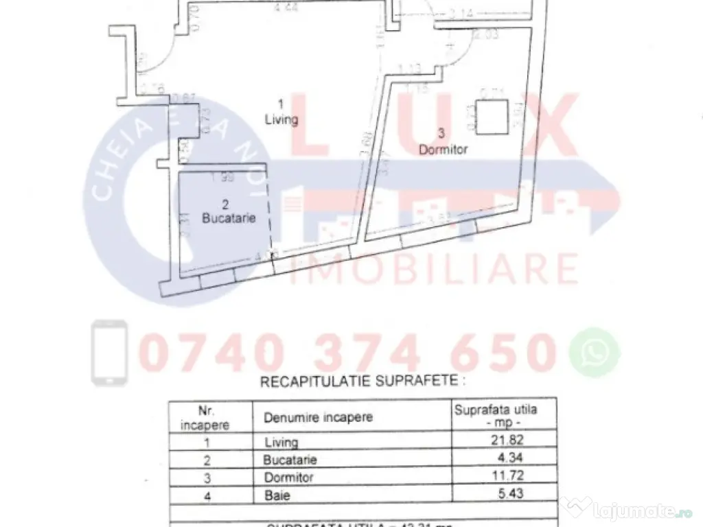 ID 2938 Apartament 2 camere - PIATA NOUA