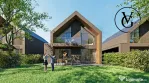 Vilă modernă P+1, structură metalică, smart home, pompe