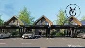 Vilă modernă P+1, structură metalică, smart home, pompe