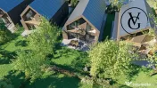 Vilă modernă P+1, structură metalică, smart home, pompe