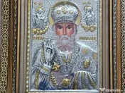 Icoane Argintate-SF Nicolae,SF Treime,SF Andrei,si alti Sfinti Relief 3 D 