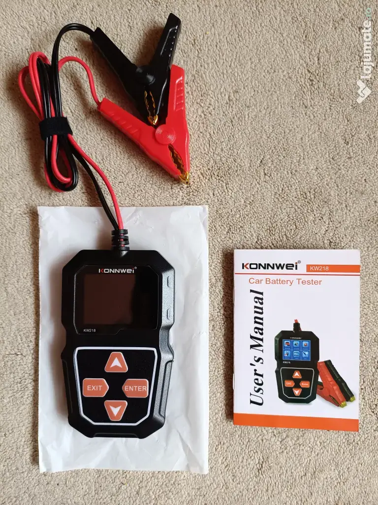 Analizor Baterie Auto KONNWEI KW218 - 6/12V, 100-2000CCA, 2-220Ah - NOU, SIGILAT