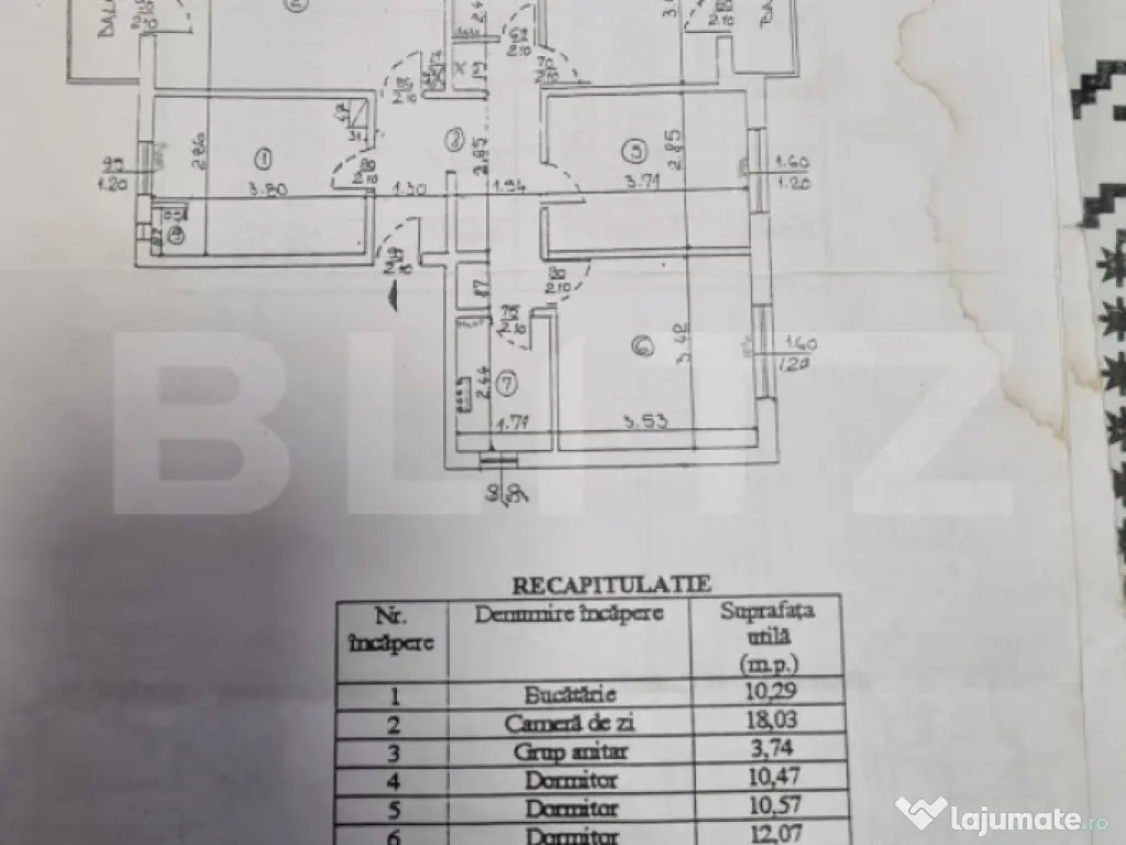 Apartament 4 camere, 90mp, decomandat, Lunca Cetatuii
