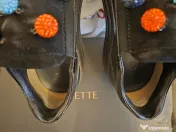 Pantofi MUSETTE balerini 37 Negri Piele Naturala Eleganti Cutia lor cu dustbag 