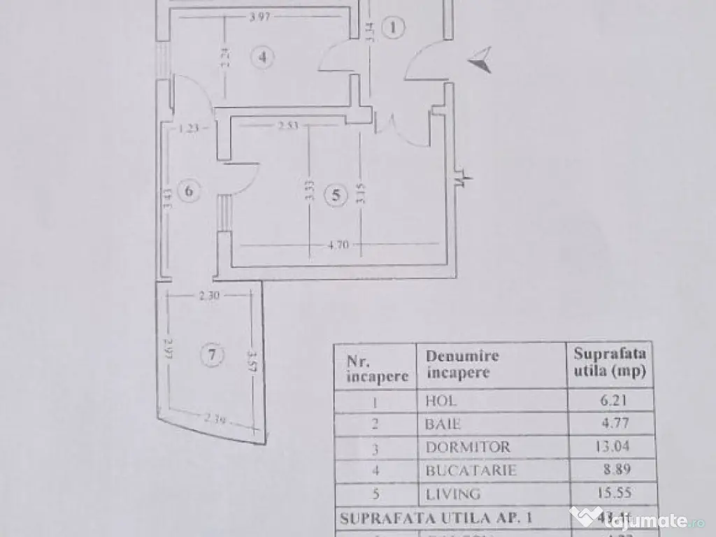 Apartament cu 2 camere | Loc de parcare | Terasa