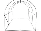 Sera Solar Gradina Tunel Cadru Otel Folie Polietilena Flori Legume Plante 3x2x2m
