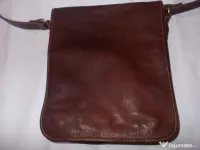 Borseta barbat piele naturala bivol vaca vita geanta medie 29cm Italy,Poze reale 