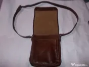 Borseta barbat piele naturala bivol vaca vita geanta medie 29cm Italy,Poze reale 