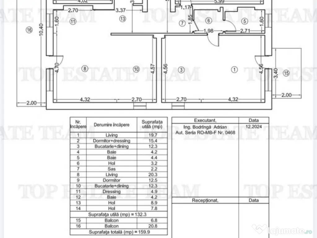 Apartament de 4 camere, cu finisaje premium, 160mp, 2bai, 2