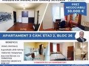 Apartament 3 cam. et. 2 in Moldova Nou#259; 