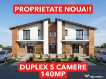 Duplex 4 camere 140 mp utili, 250 mp teren, Moșnița Nouă