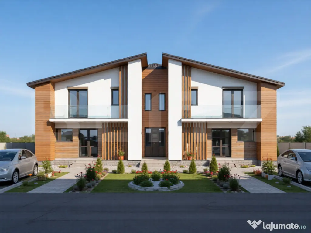 Duplex 4 camere 140 mp utili, 250 mp teren, Moșnița Nouă