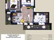 2 Camere Zona Linistita -acces rapid STB-5 Min 