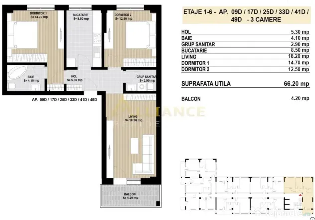 Apartament cu 3 camere | decomandat - SECTOR 4 -