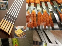 Ace pentru gratar frigarui 75cm camping tepusa pentru gratar